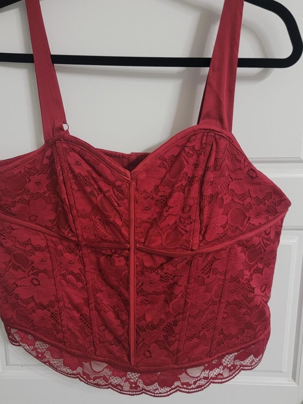 Torrid Red Lace Corset Top